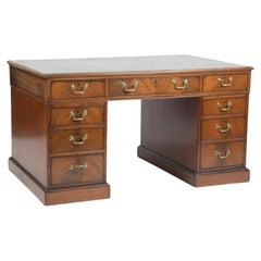 Used George IV Mahogany Pedestal Partners' Desk