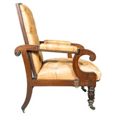 George IV Mahogany Reclining Library Armchair