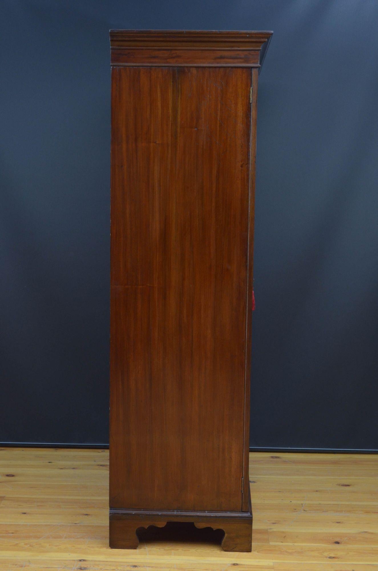 George IV Mahogany Two Door Wardrobe c1840 For Sale 6