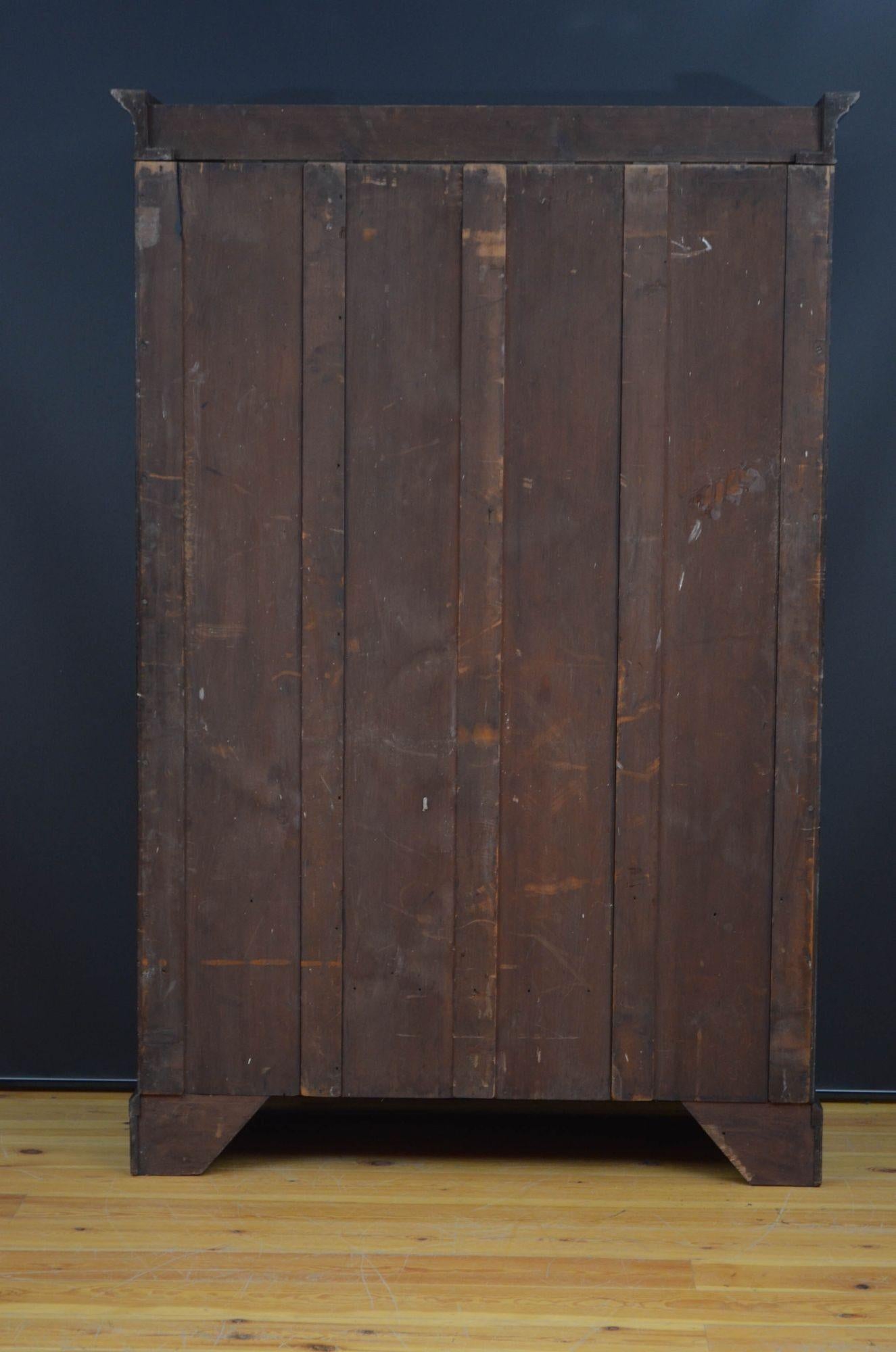 George IV Mahogany Two Door Wardrobe c1840 For Sale 8