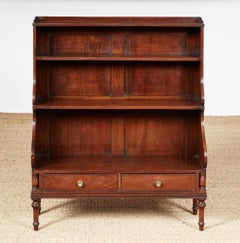 George IV Mahogany Waterfall Bookcase