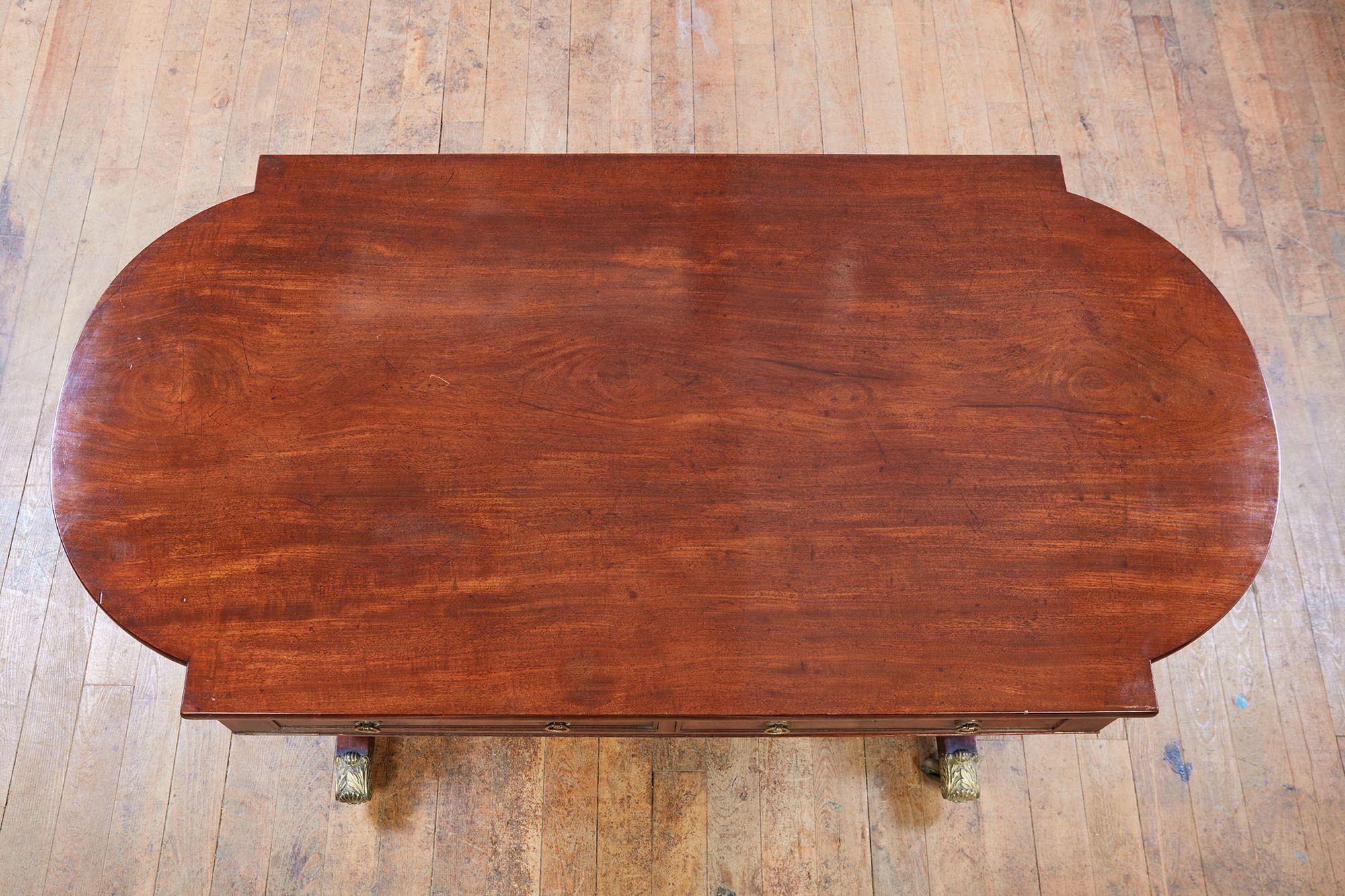 George IV Mahogany Writing Table For Sale 1