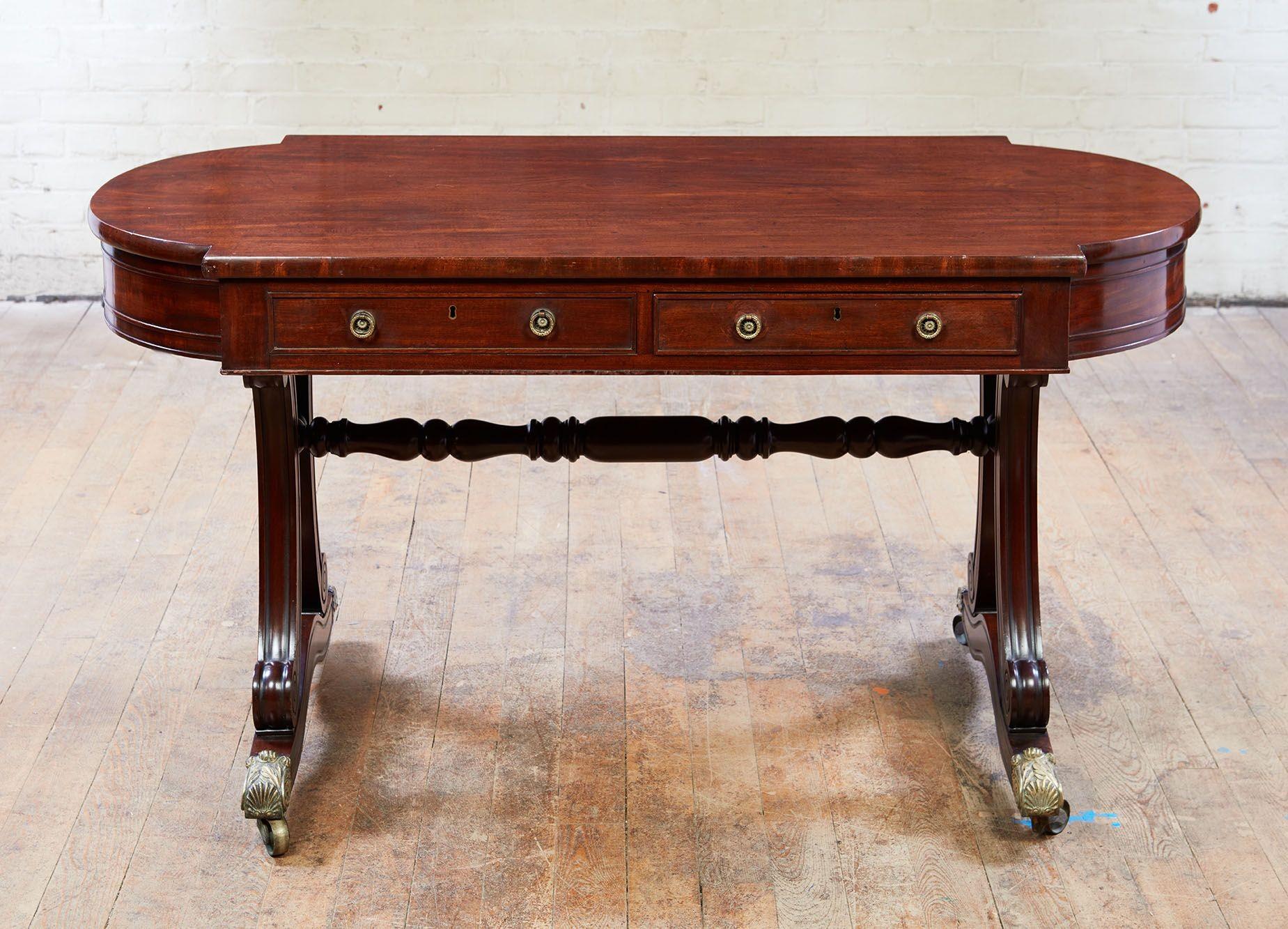 George IV Mahogany Writing Table For Sale 2