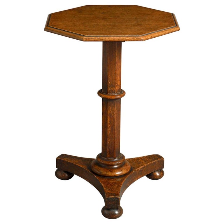 IV Octagonal Oak Table at 1stDibs