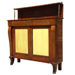 Antiker Palisander-Chiffonier aus der Zeit Georgs IV. mit Messingintarsien