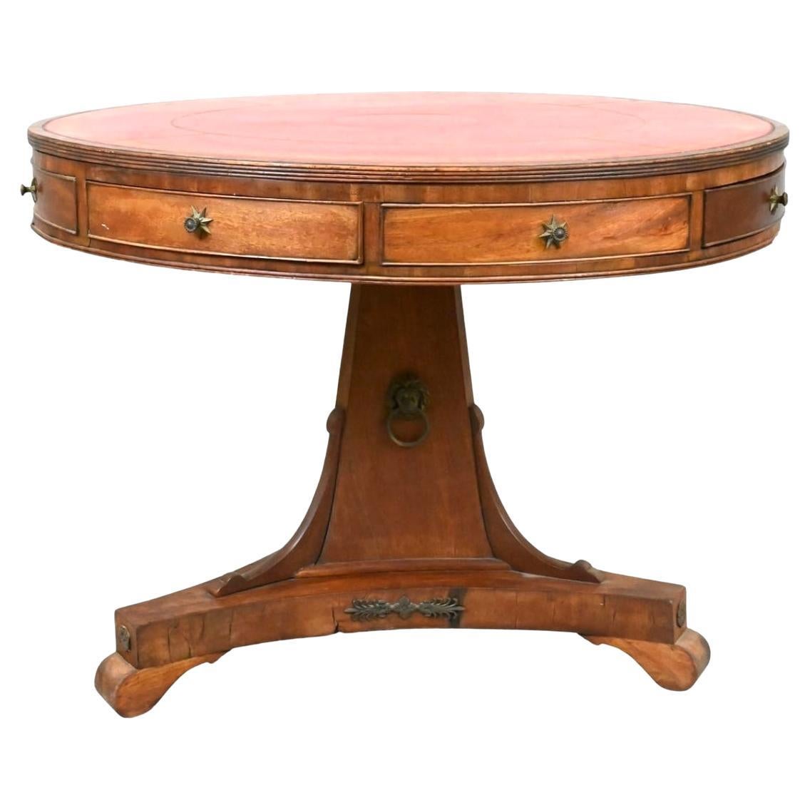 George IV Period Drum Table, C. 1840