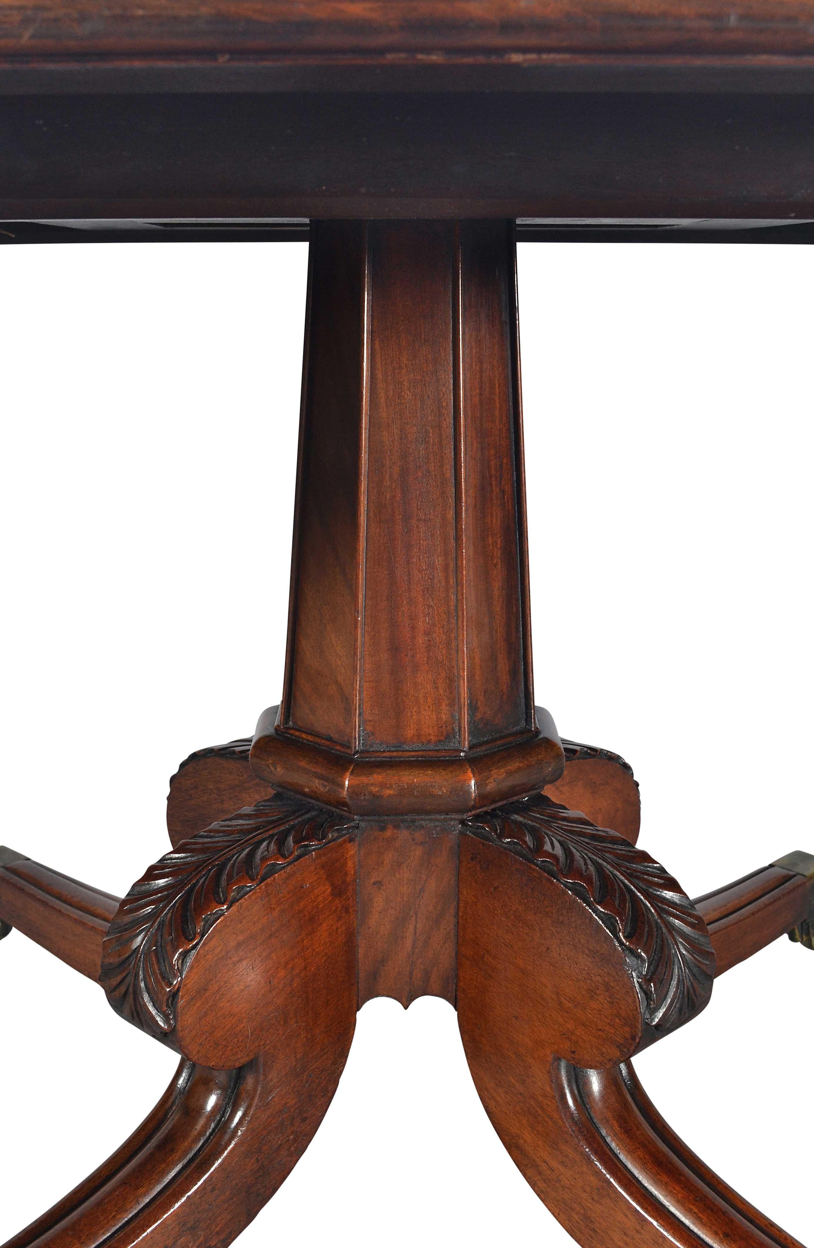 Irish George IV Period Mahogany Sofa or Breakfast Table For Sale