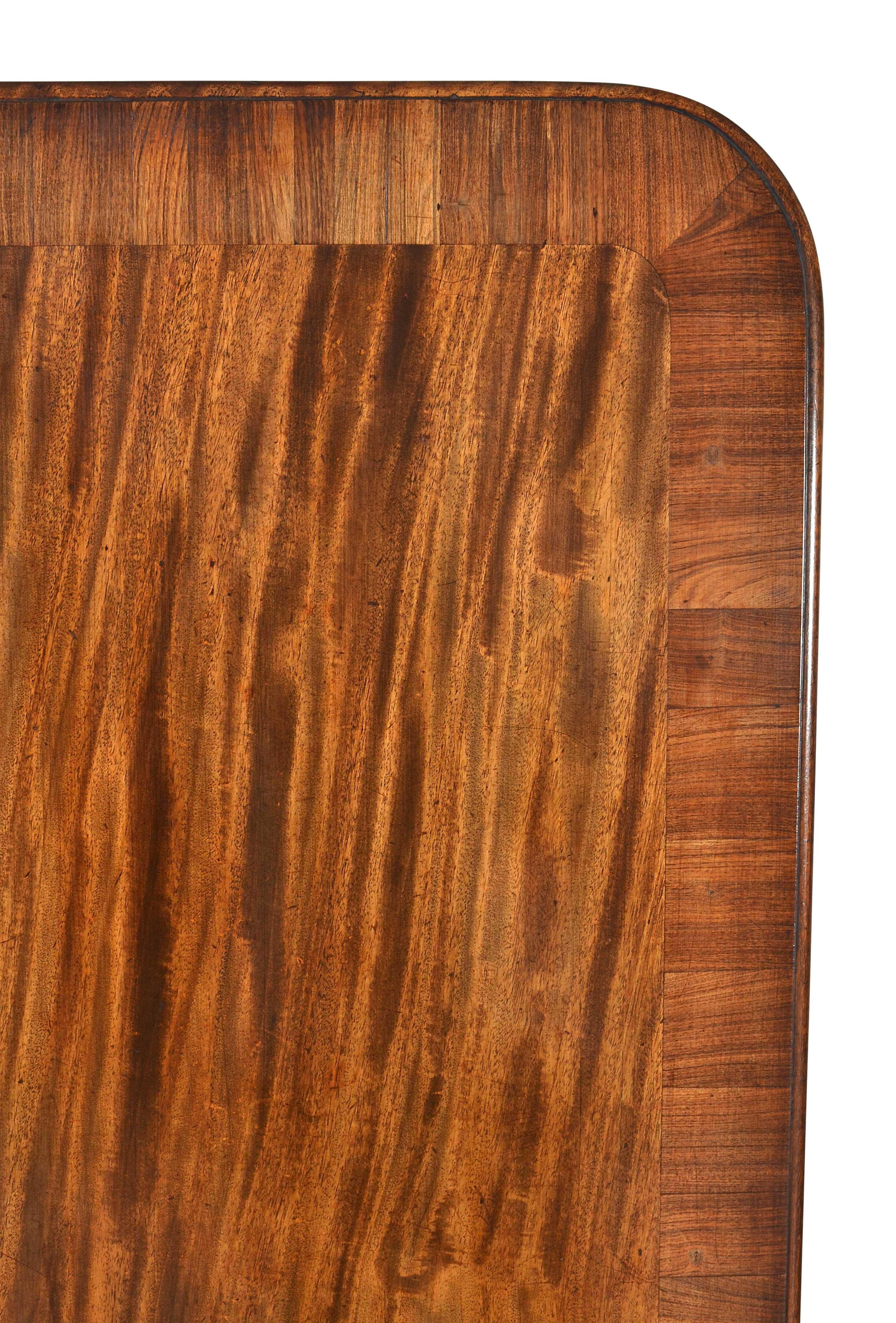 Brass George IV Period Mahogany Sofa or Breakfast Table For Sale