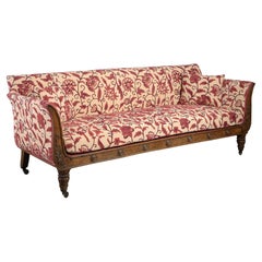 Antique George IV Pollard Oak Sofa