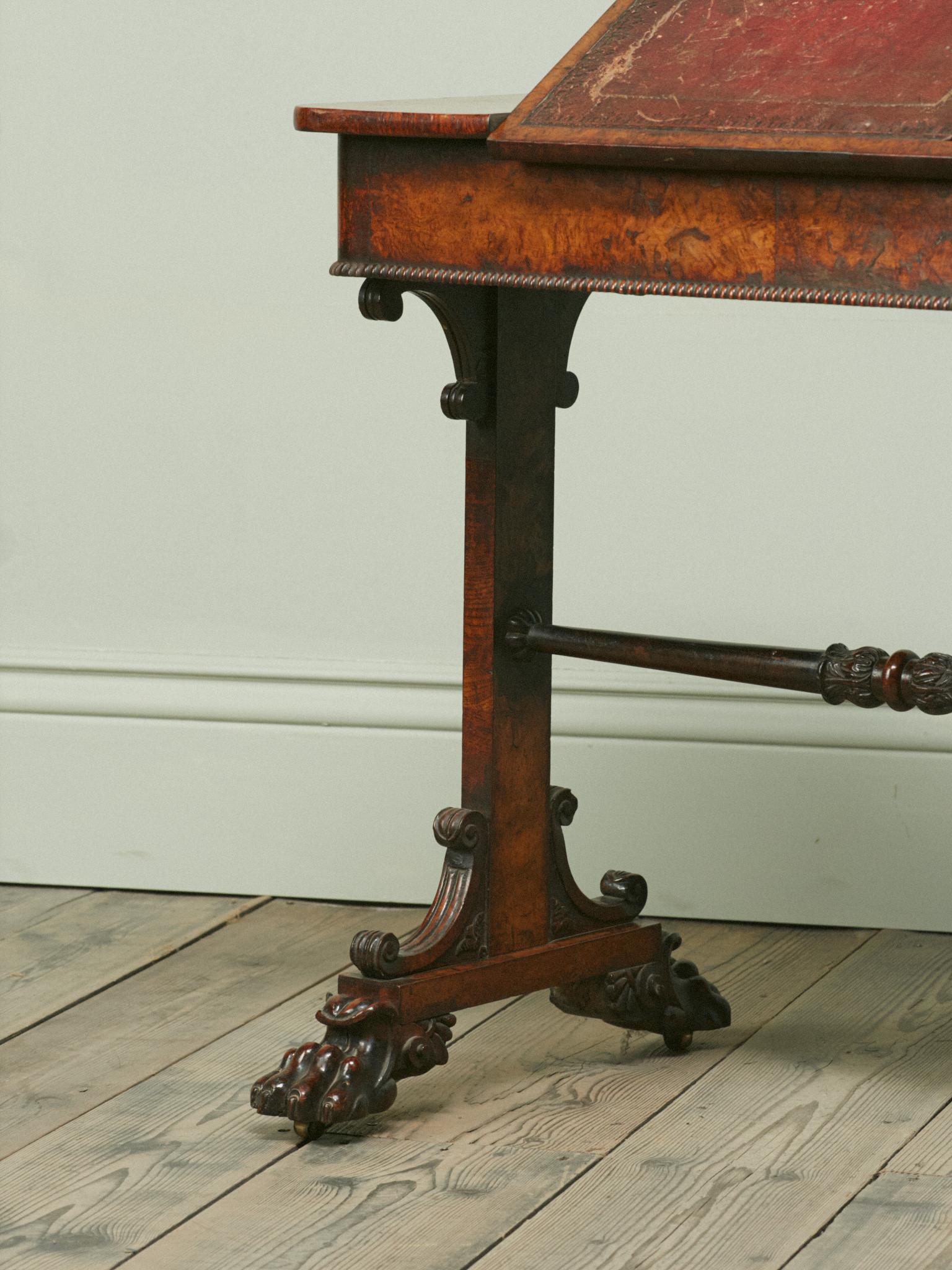 George IV Pollard Oak Writing Desk For Sale 2