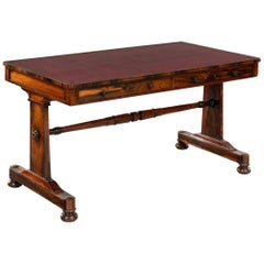 George IV Regency Rosewood Two-Drawer Writing Table