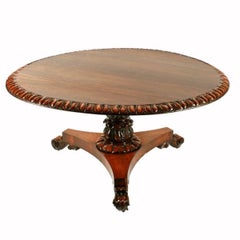 George IV Rosewood Centre Table, 19th Century