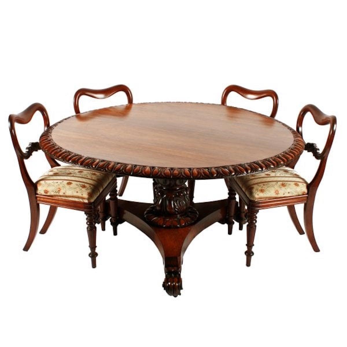 George IV Rosewood Centre Table, 19th Century In Excellent Condition For Sale In Southall, GB