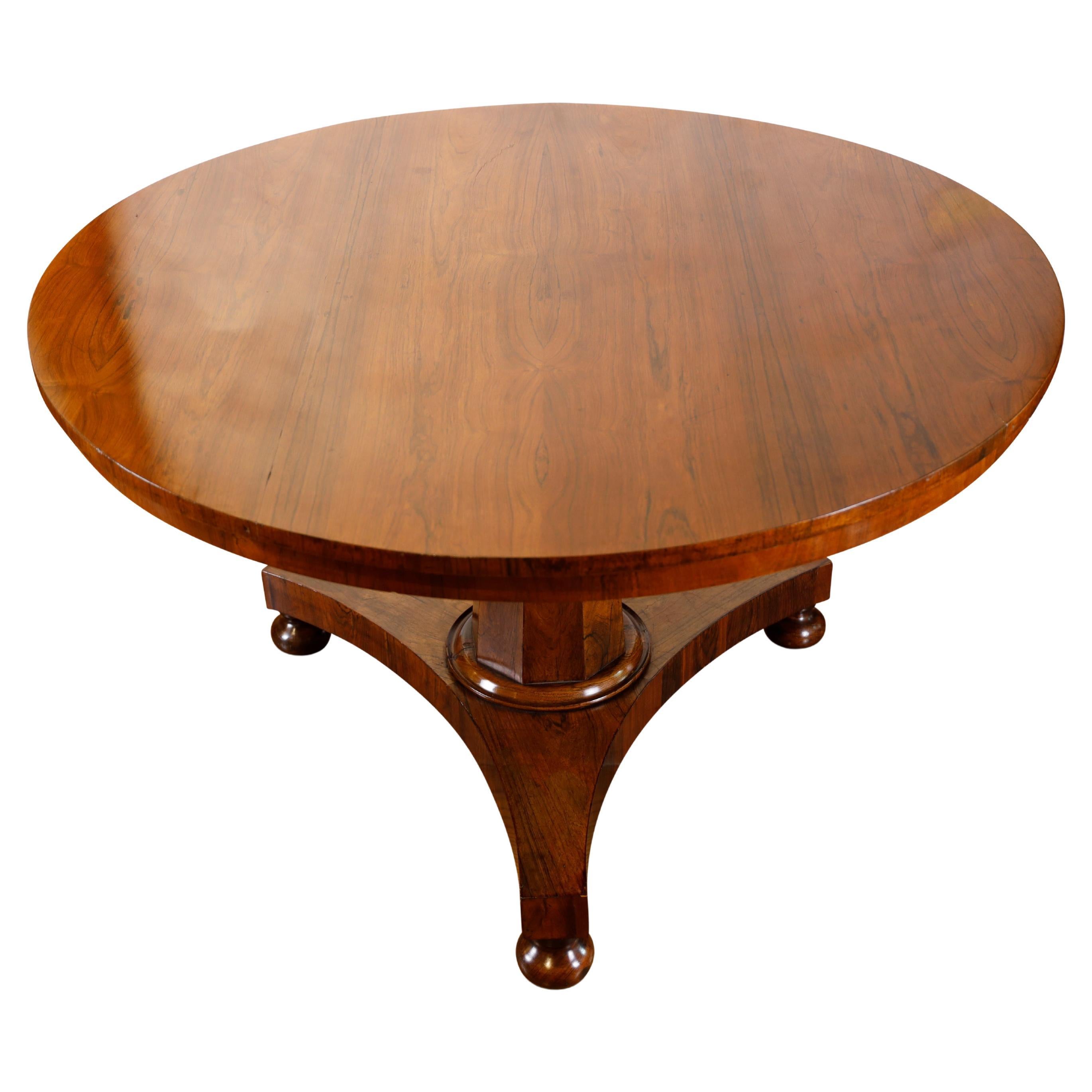 George IV Rosewood Circular Center Table For Sale