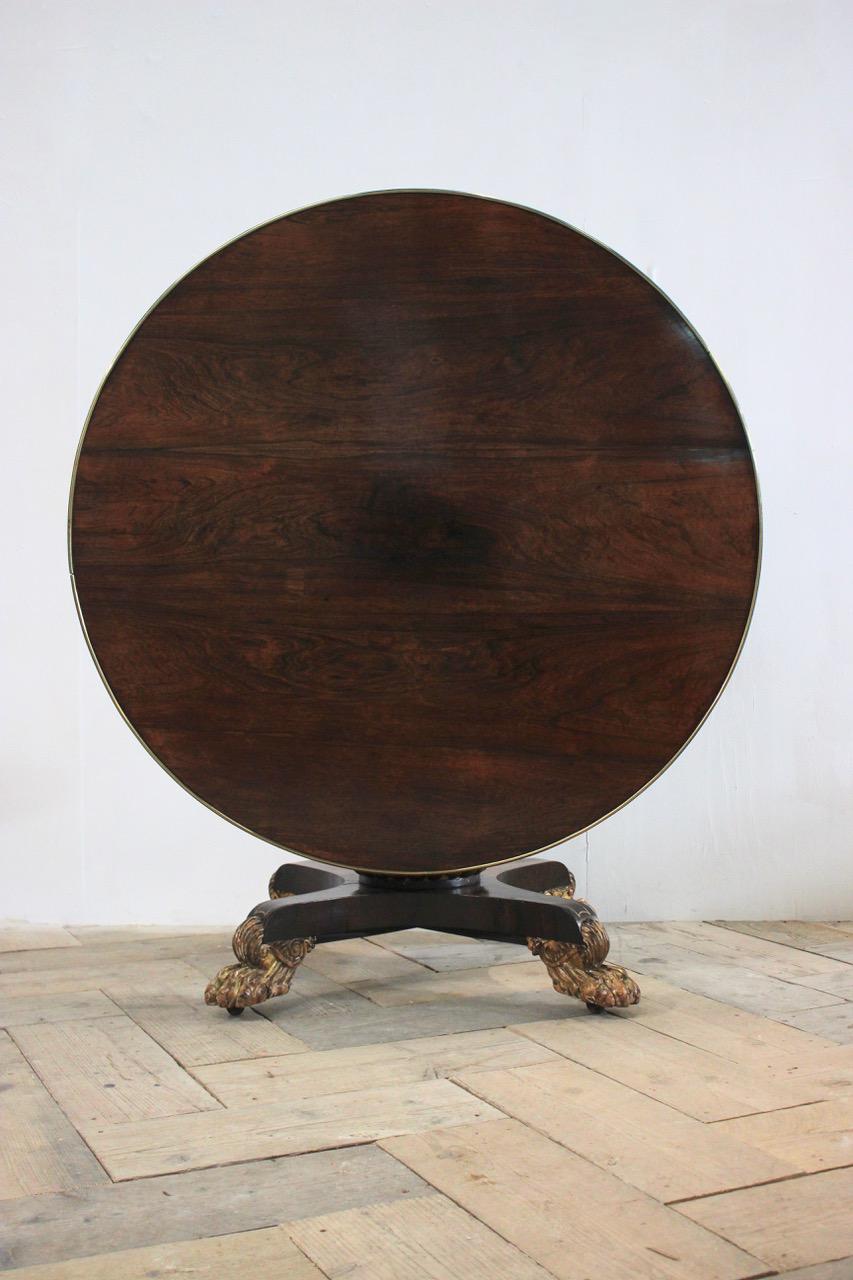 George IV Rosewood and Giltwood Centre Table 6