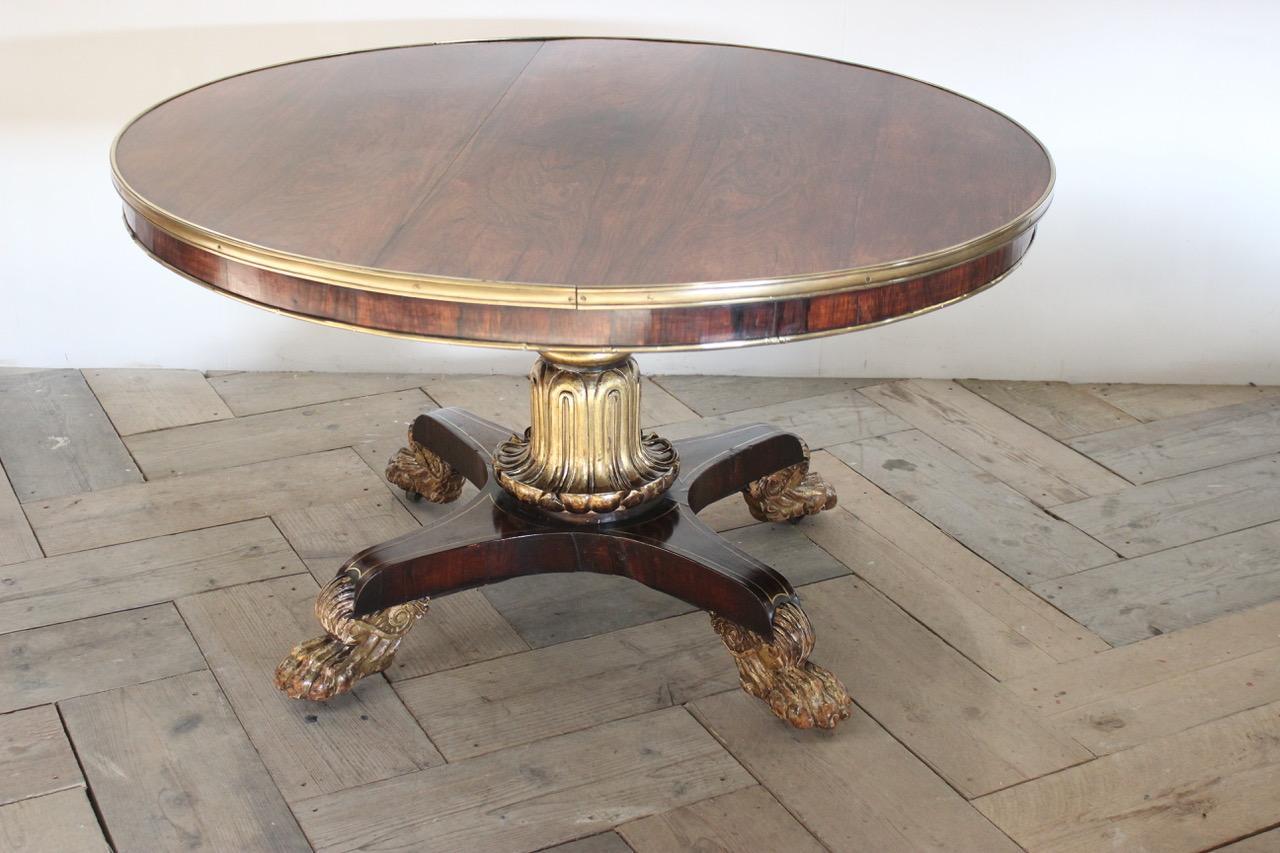 George IV Rosewood and Giltwood Centre Table 1