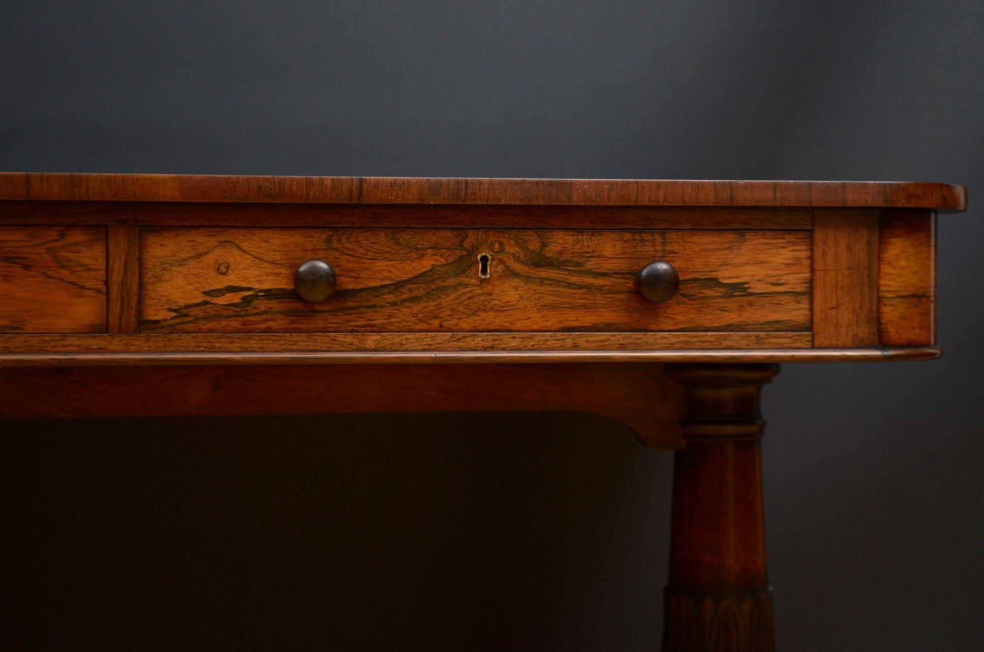 George IV Rosewood Library Table in the Manner of Gillows For Sale 5
