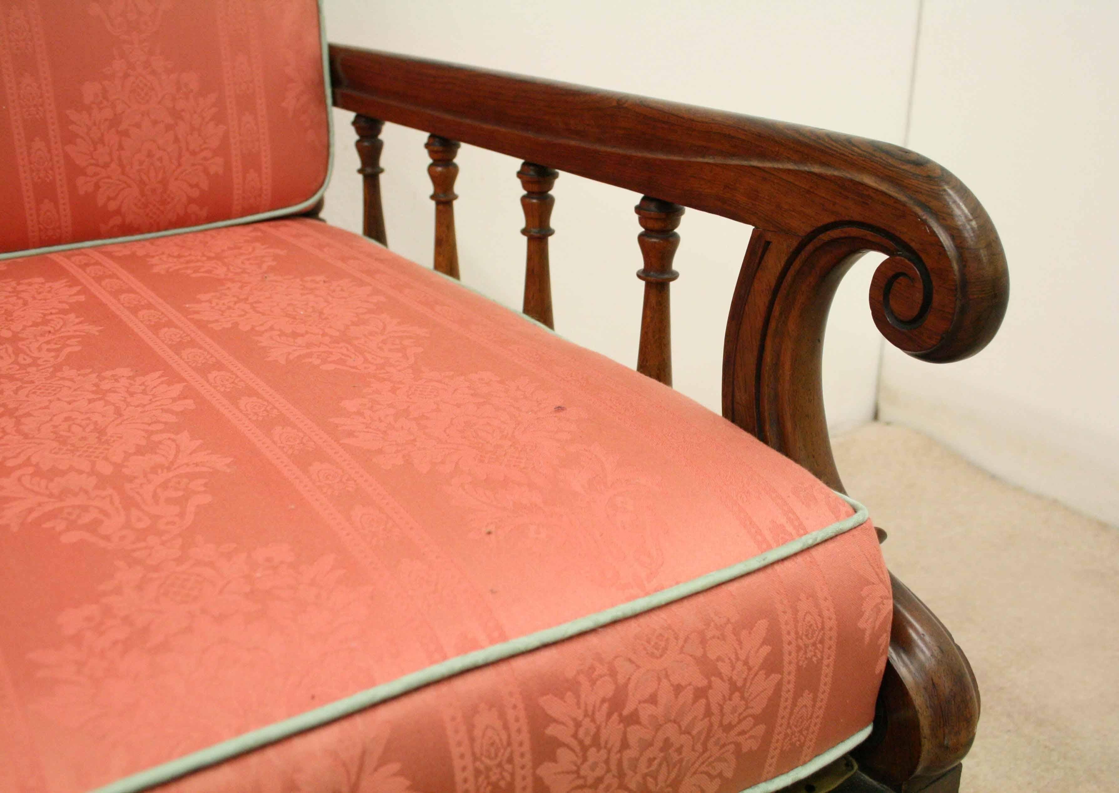 George IV Rosewood Two-Seat Sofa, circa 1825 In Good Condition For Sale In Edinburgh, GB
