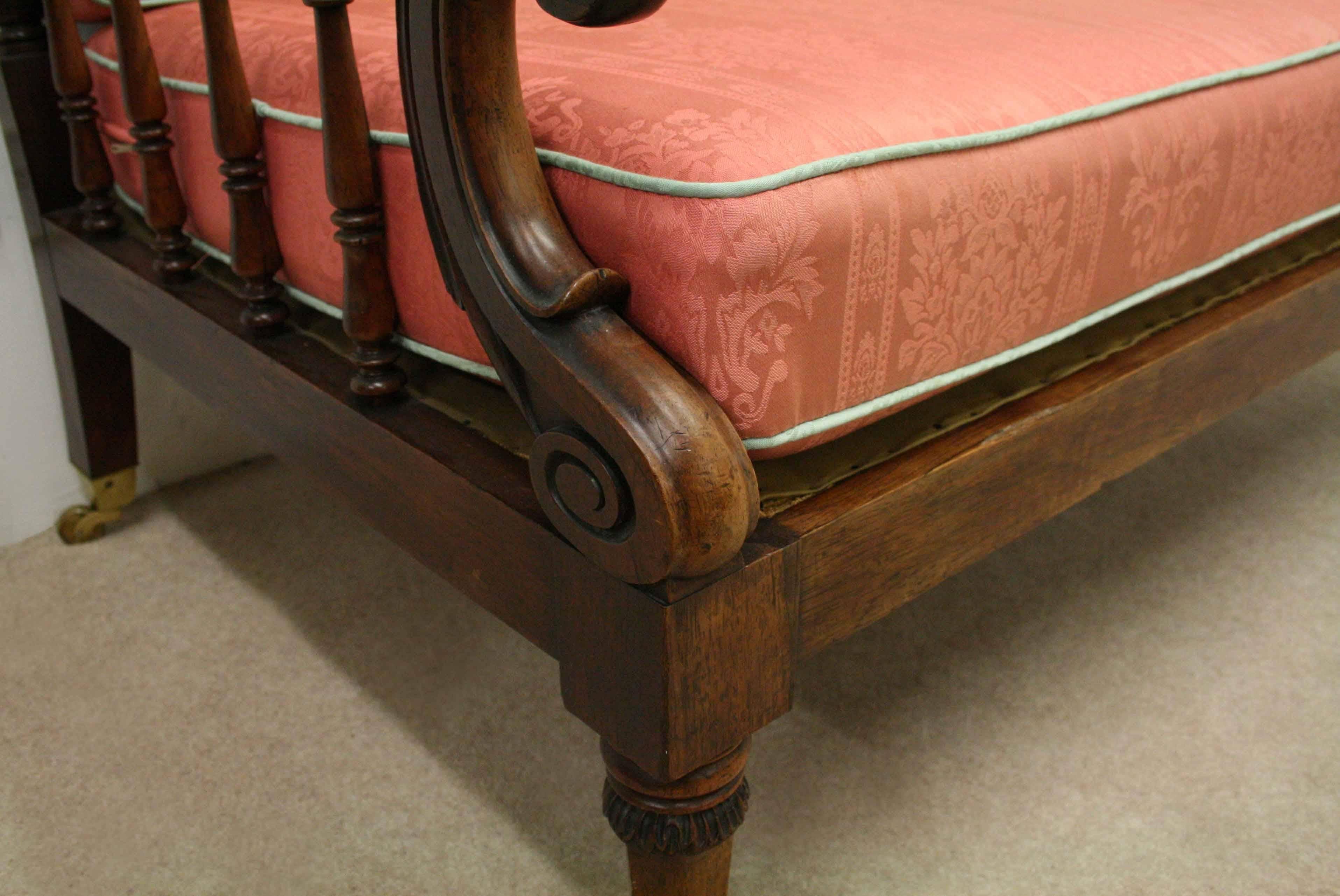 George IV Rosewood Two-Seat Sofa, circa 1825 For Sale 1
