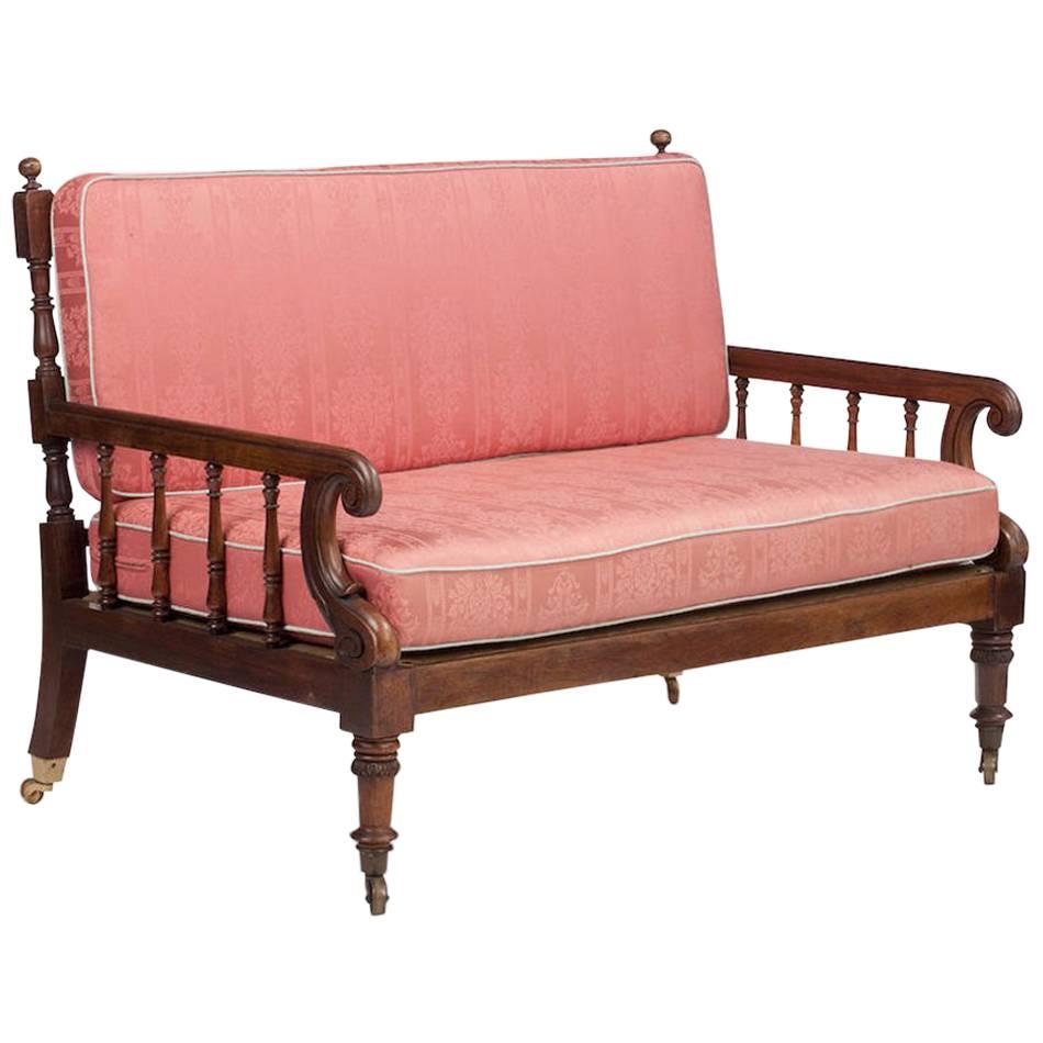 George IV Rosewood Two-Seat Sofa, circa 1825 For Sale