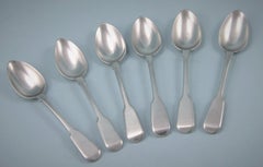 George IV Set of Six Sterling Silver Small Teaspoons by Robert Rutland