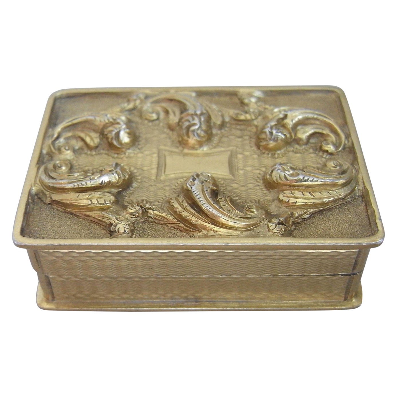 George IV Silver Gilt Vinaigrette Made in Birmingham by John Bettridge, 1830