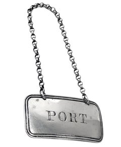 George IV silver Wine Label Port, English