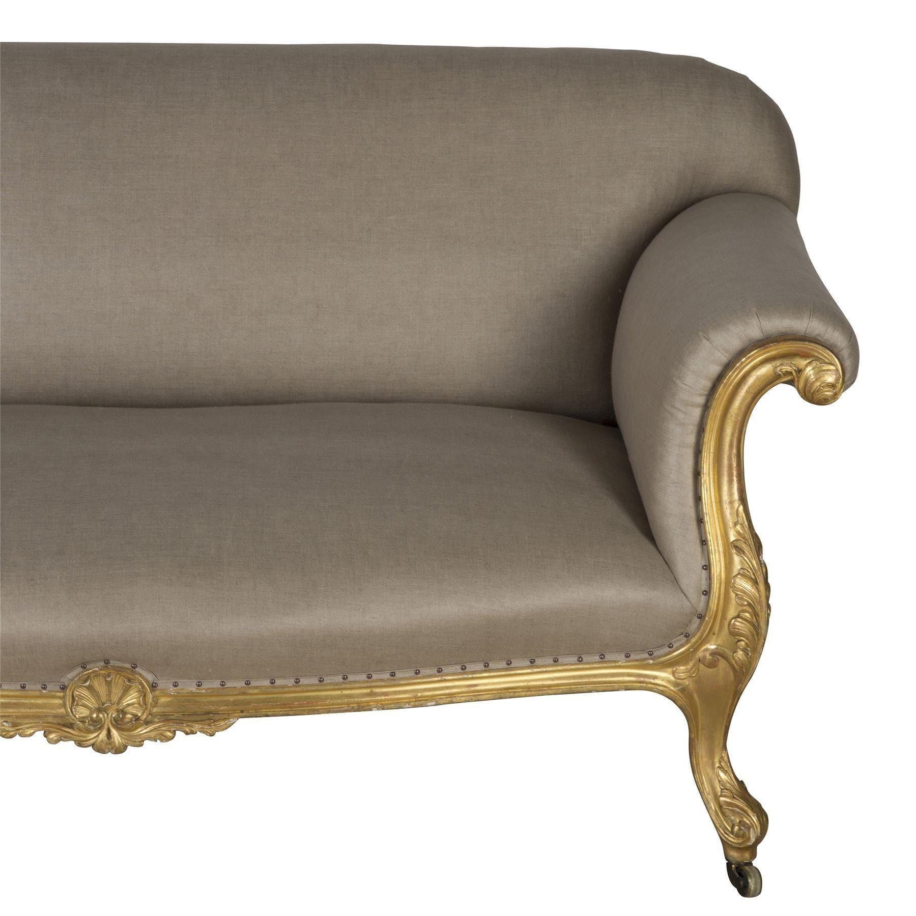 George IV Small Giltwood Sofa In Good Condition For Sale In Gloucestershire, GB