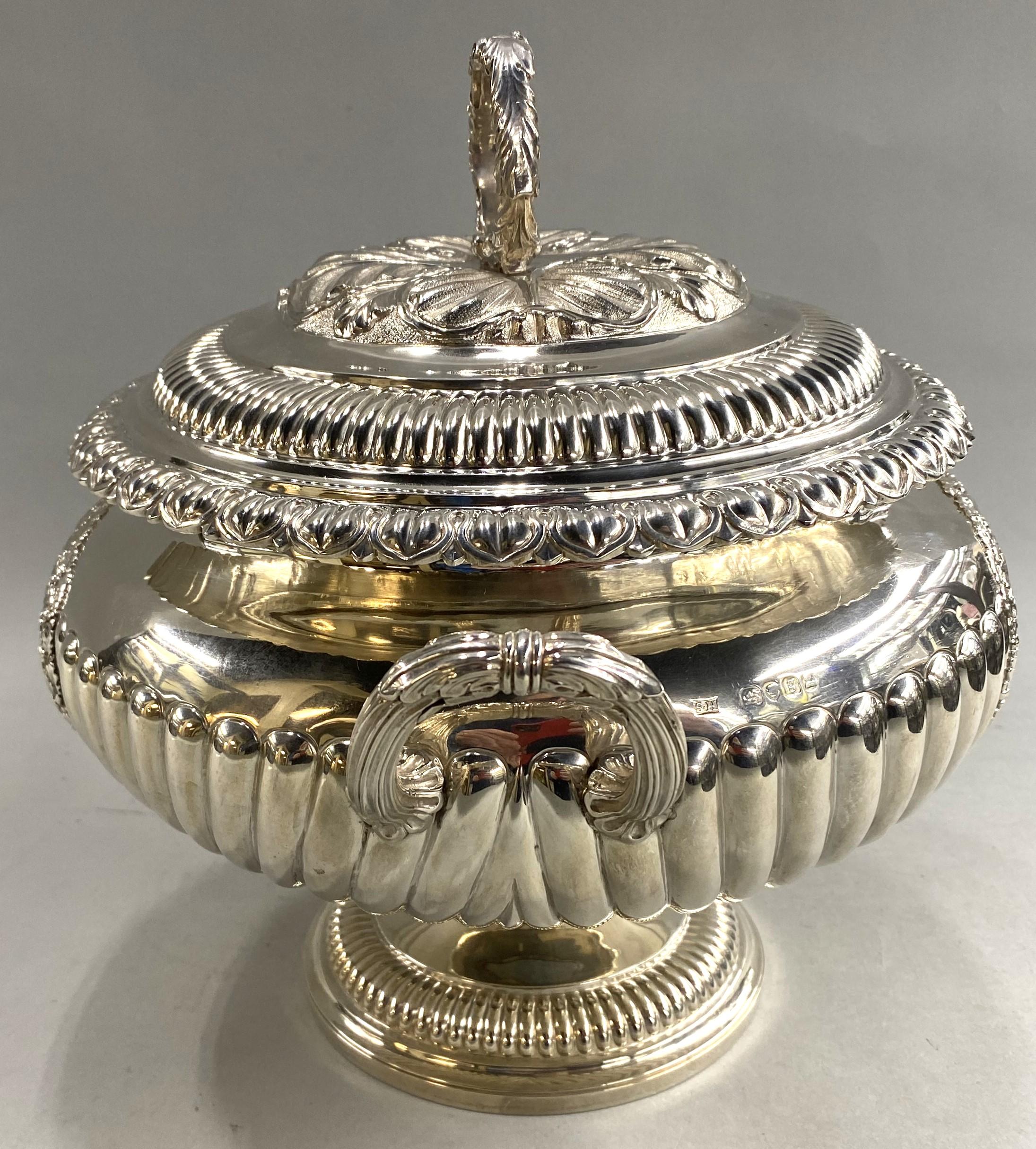 George IV Sterling Silver Covered Soup Tureen, Samuel Hennell, London c 1822 For Sale 1