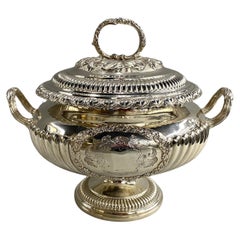 Antique George IV Sterling Silver Covered Soup Tureen, Samuel Hennell, London c 1822