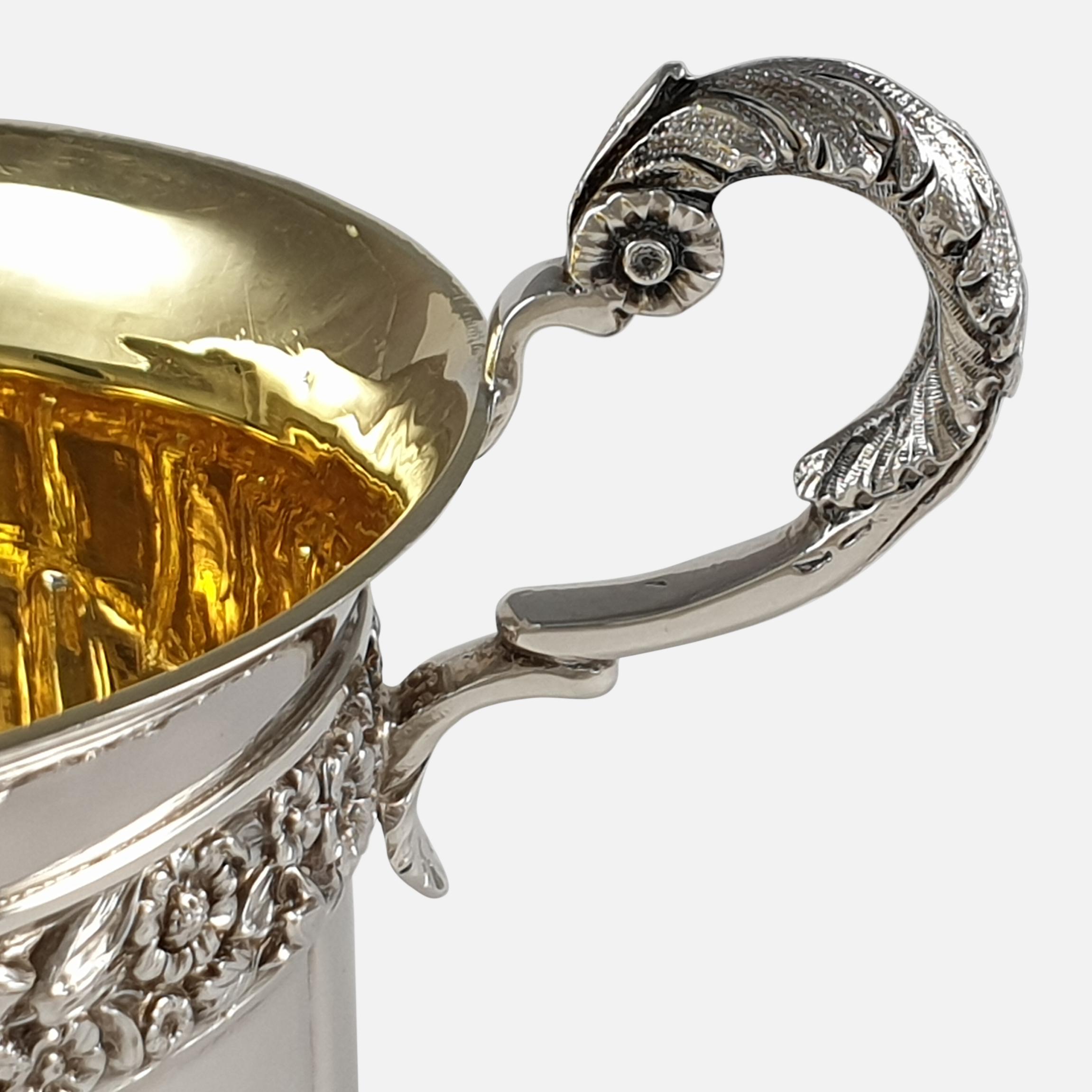 George IV Sterling Silver Gilt Christening Cup, London, 1828 8