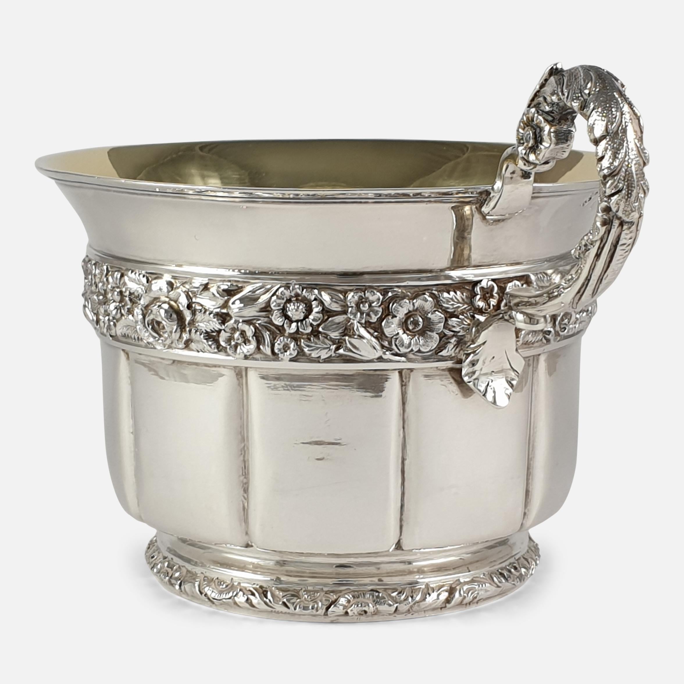 British George IV Sterling Silver Gilt Christening Cup, London, 1828