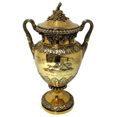 George IV Sterling Silver Gilt Large Cup & Cover London 1828 Benjamin Smith III