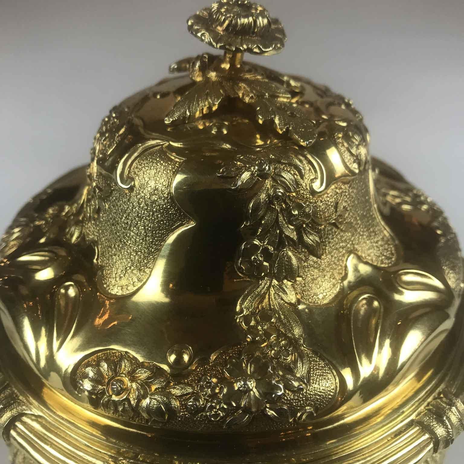 George IV Sterling Silber vergoldet Zucker Set London 1836 von Edward Farrel 1