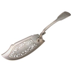 George IV Sterling Silver Scottish Fish Slice by Mitchell & Sons