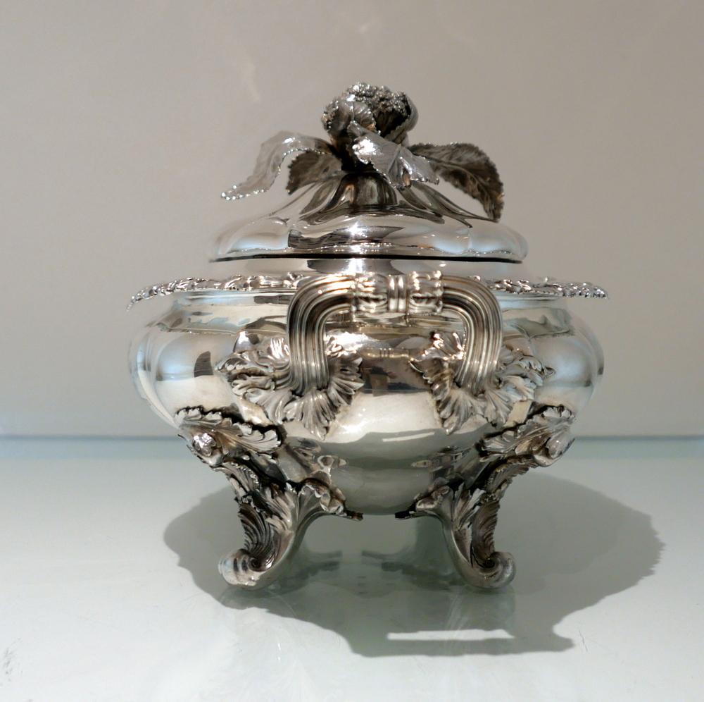 Early 19th Century George IV Sterling Silver Soup Tureen London 1823 Rebecca Emes & Edward