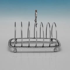 George IV Sterling Silver Toast Rack by John Mewburn, London 1821
