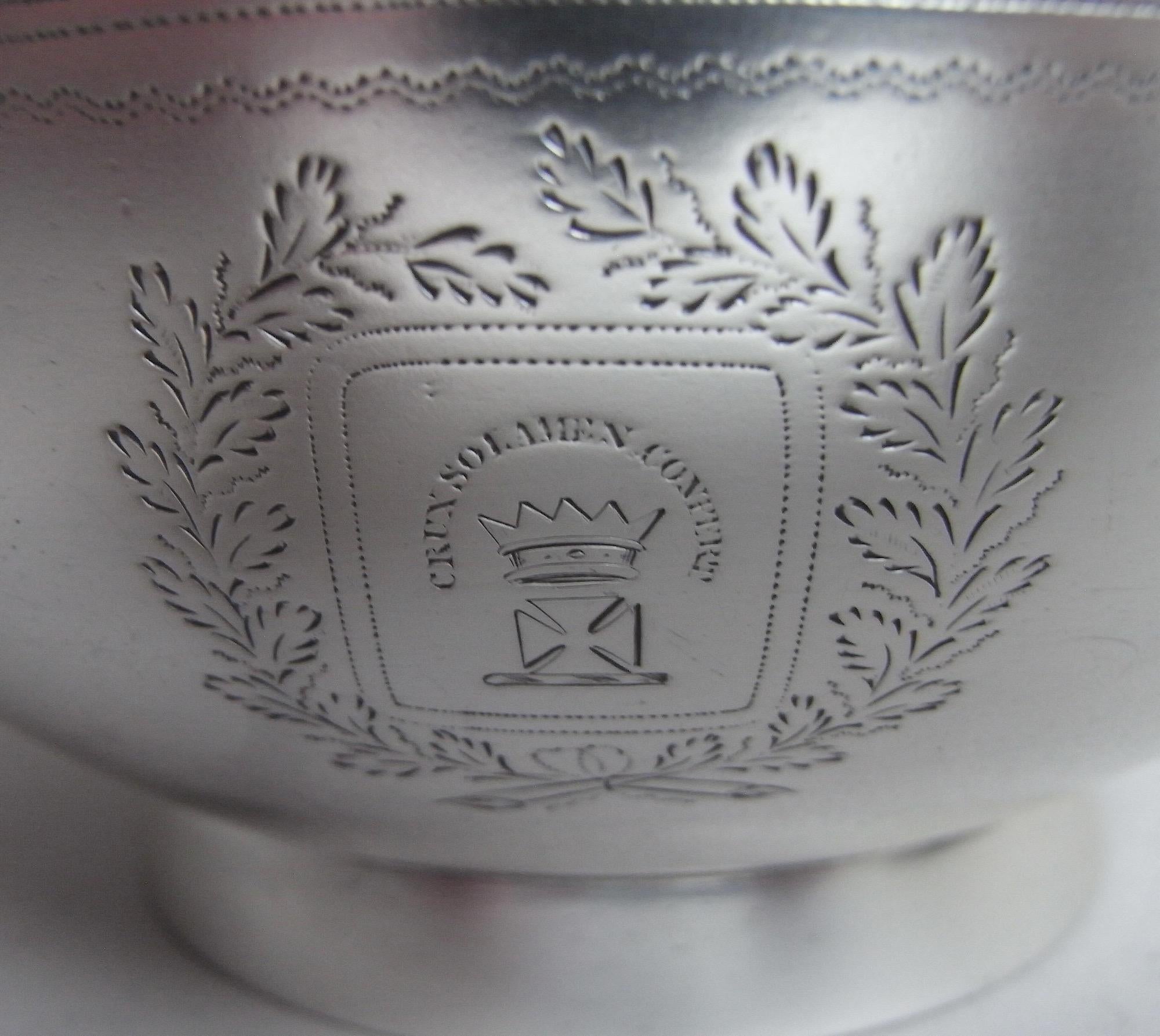 Scottish George IV Table Bowl Made in Edinburgh by Leonard Urquhart, 1829 For Sale