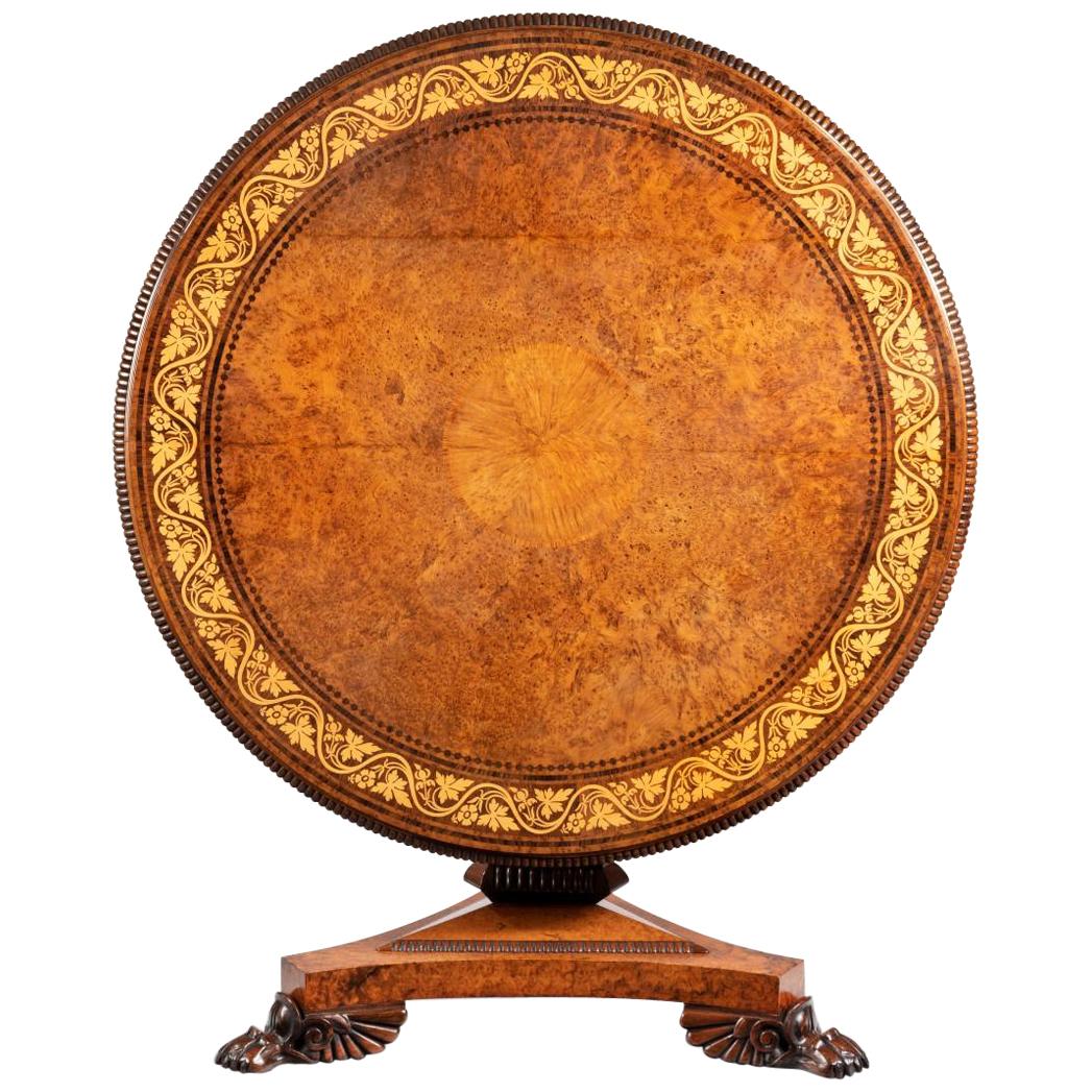 George IV Tilt-Top Centre Table by George Bullock For Sale