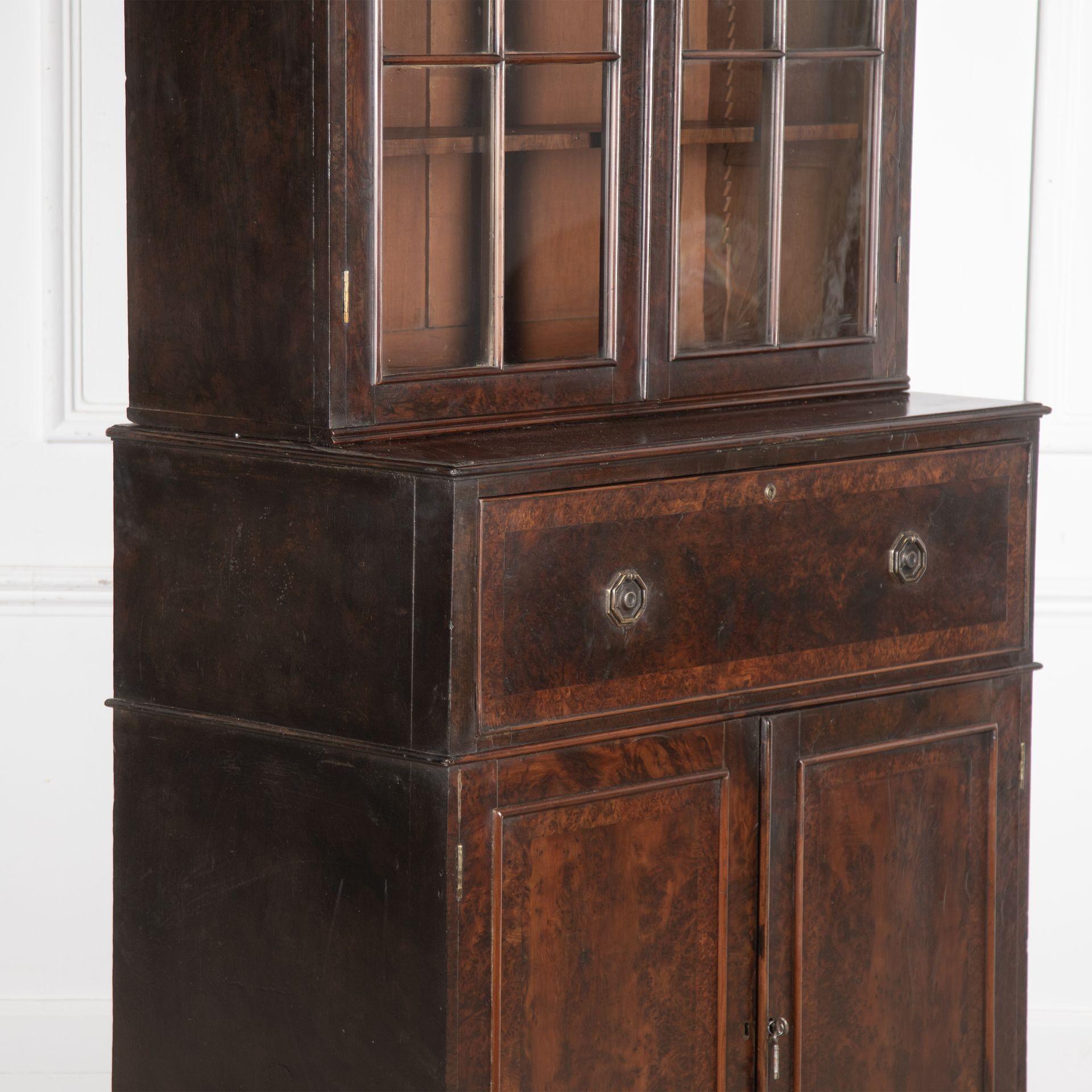 Regency George IV Yew-wood Secretaire Bookcase For Sale
