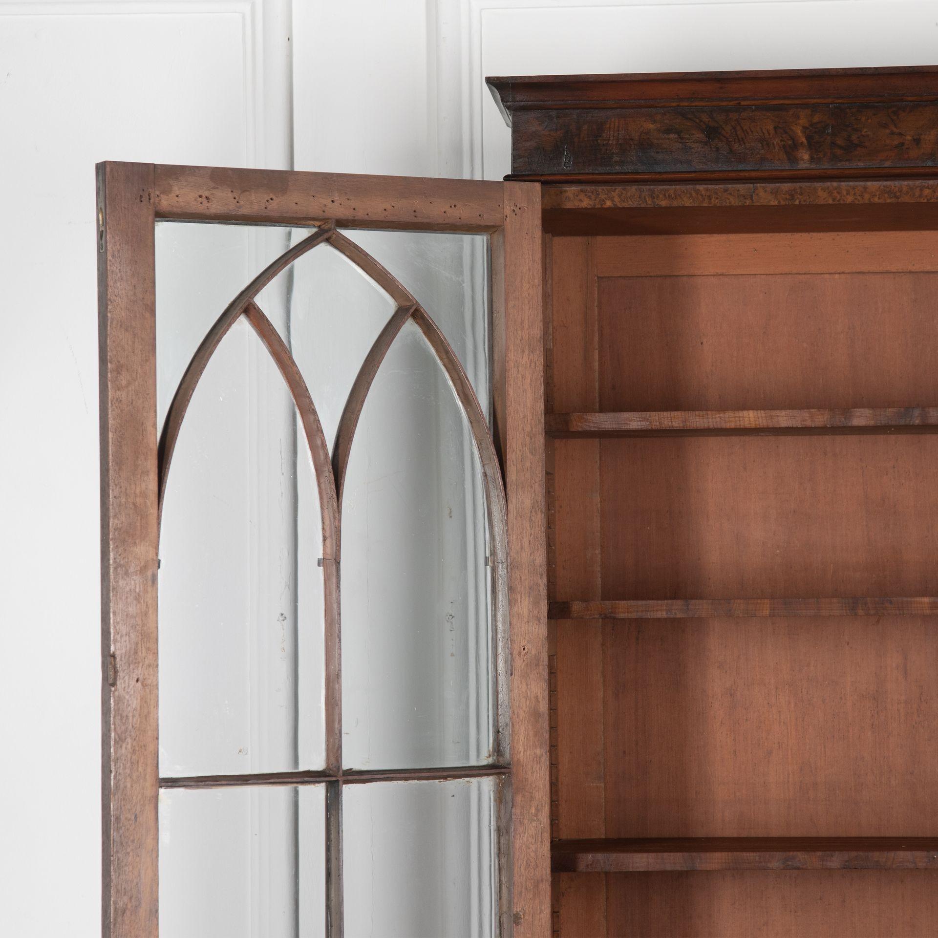 Early 19th Century George IV Yew-wood Secretaire Bookcase For Sale