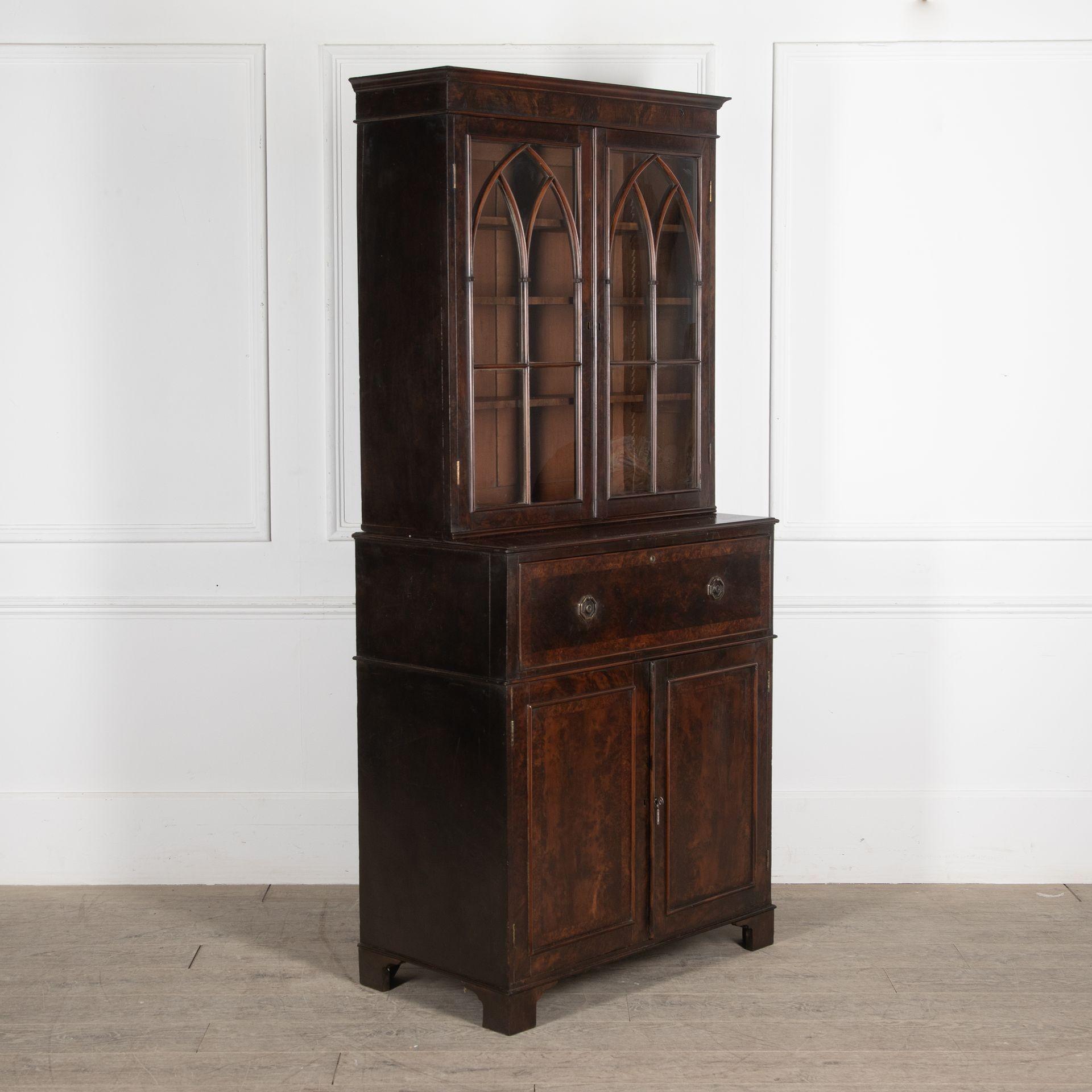 George IV Yew-wood Secretaire Bookcase For Sale 2