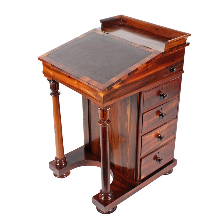 IV Zebra Wood Davenport For Sale at 1stDibs