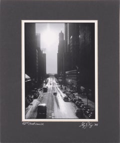 "42nd Street Sunrise" Black and White Cityscape
