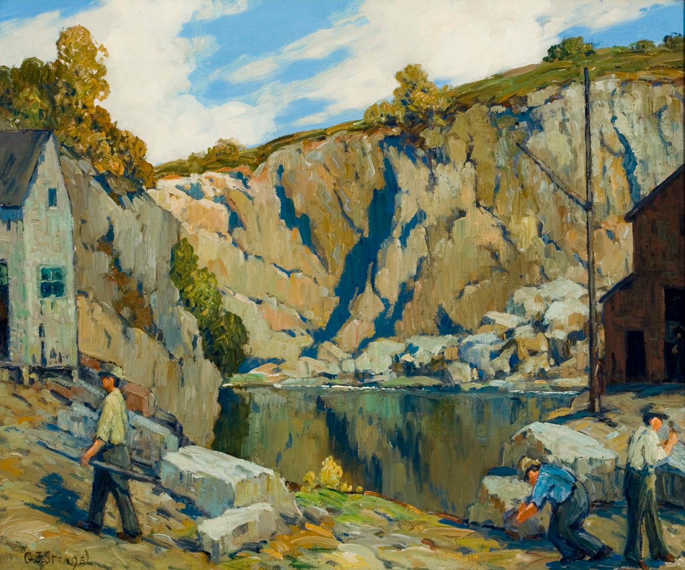 George J. Stengel Landscape Painting - The Quarry, New Harbor Maine  