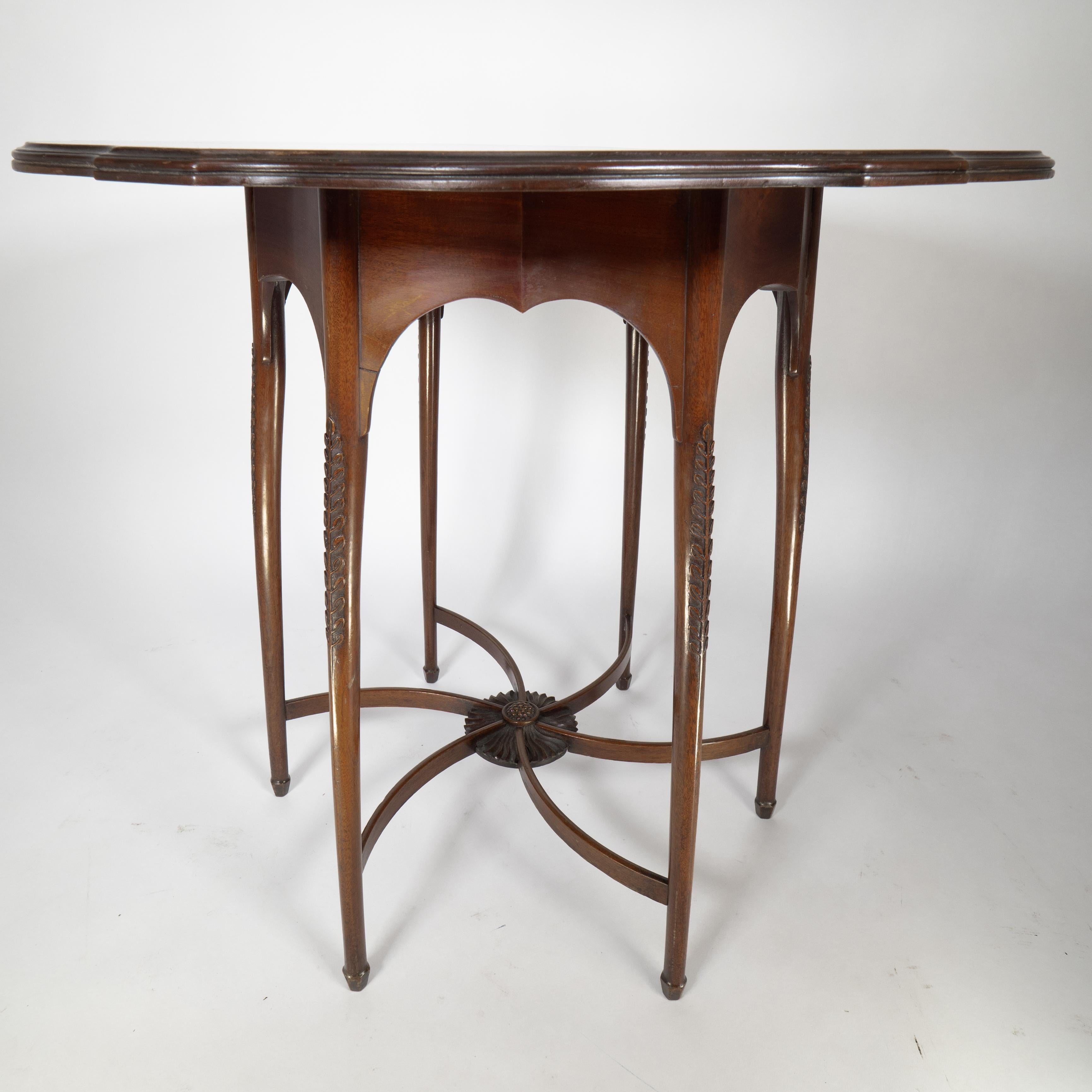English George Jack for Morris and Co. A high Aesthetic Movement circular side table For Sale