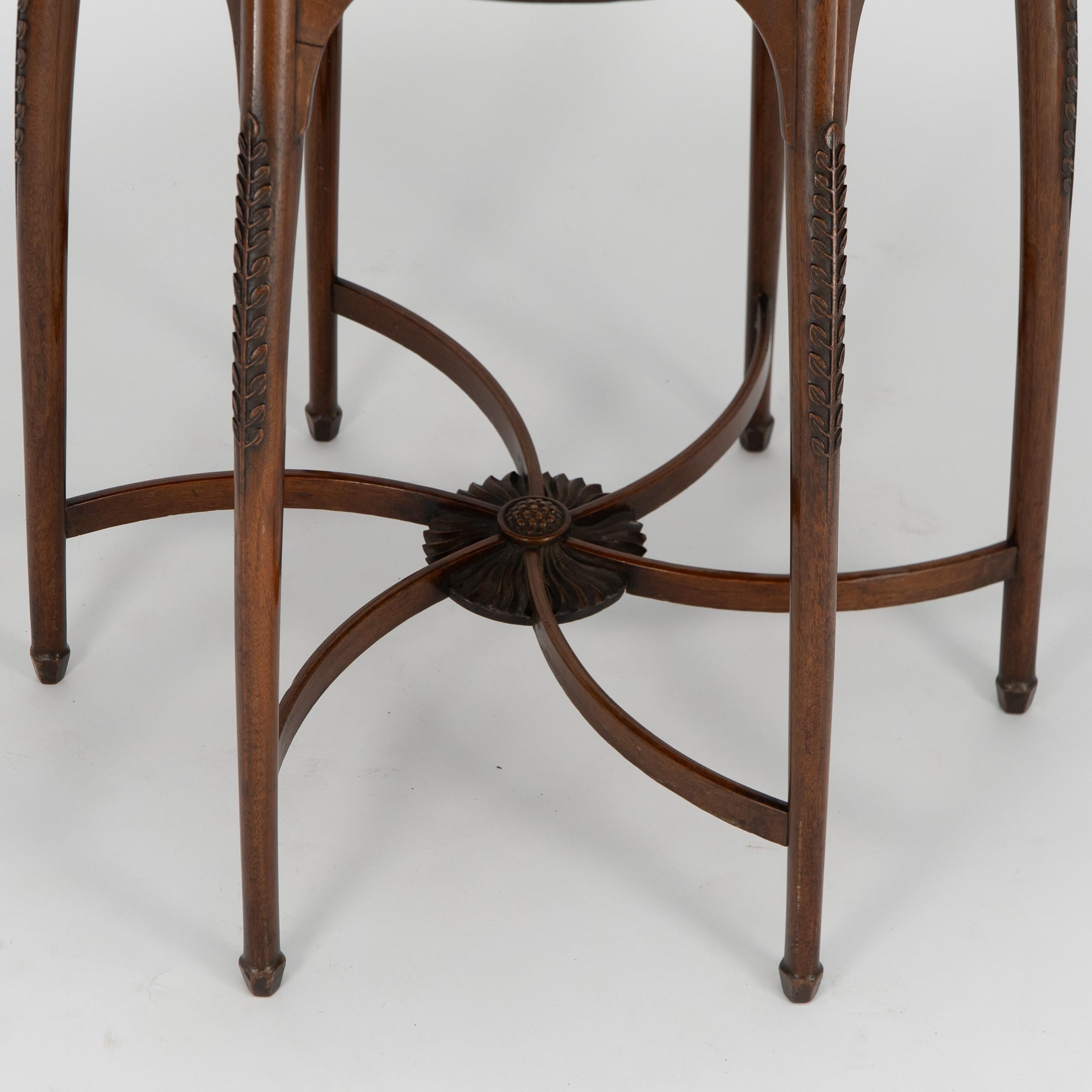George Jack for Morris and Co. A high Aesthetic Movement circular side table For Sale 2
