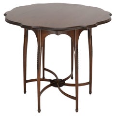 George Jack para Morris & Co. Mesa auxiliar circular alta Aesthetic Movement