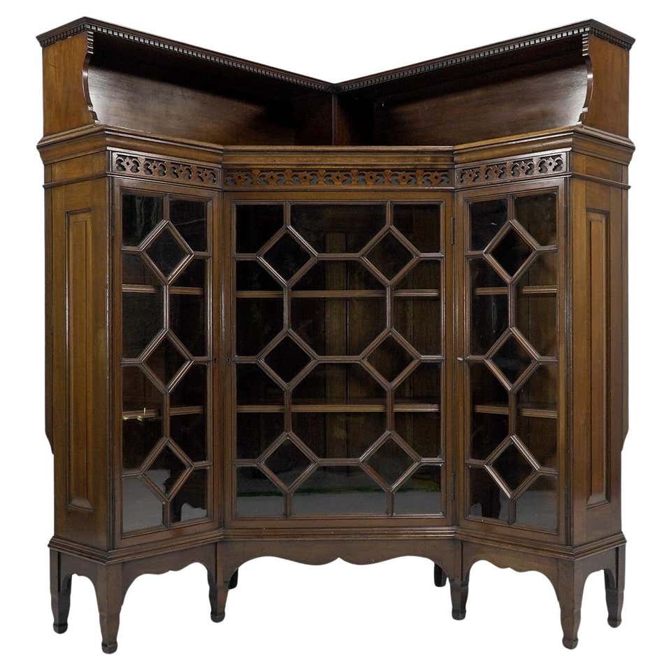 Morris and Co. Fine Mahogany Glazed Bookcase Designed by George W Jack ...