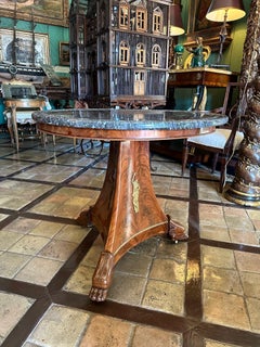 George Jacob Desmalter Empire Gueridon Round center Table Estampille 19th C. LA